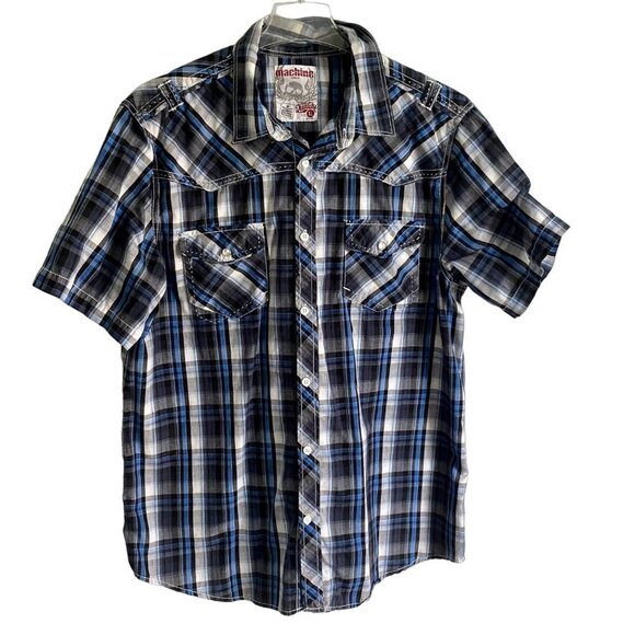 Machine Custom Co. Short Sleeve Button Down Shirt Men's XL - Picture 1 of 10